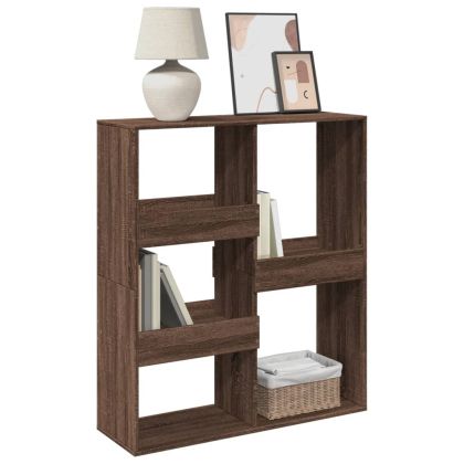 Разделител за стая, кафяв дъб, 100x33x115 см, инженерно дърво