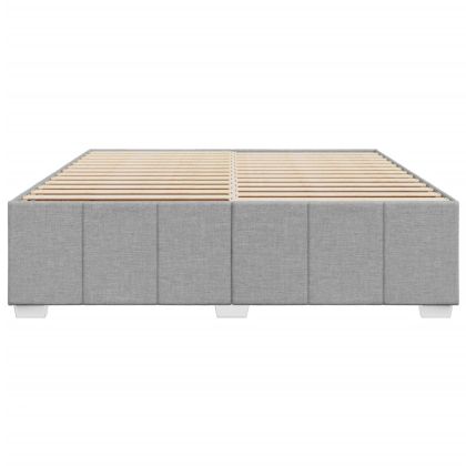 Рамка за легло без матрак, светлосива, 200x200 см, плат