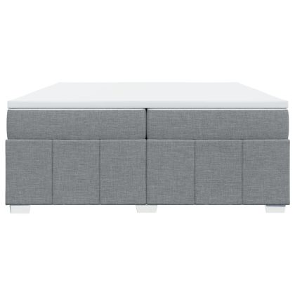 Боксспринг легло с матрак, светлосиво, 200x200 см, плат