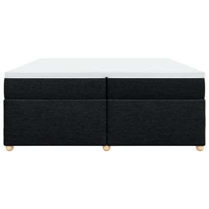 Боксспринг легло с матрак, черно, 200x200 см, плат