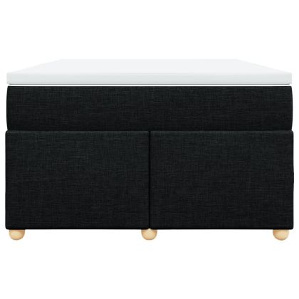 Боксспринг легло с матрак, черно, 120x190 см, плат