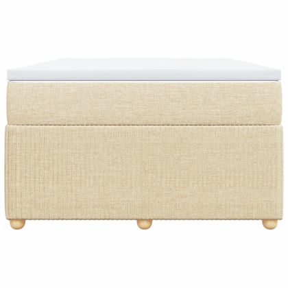 Боксспринг легло с матрак, кремаво, 120x190 см, плат