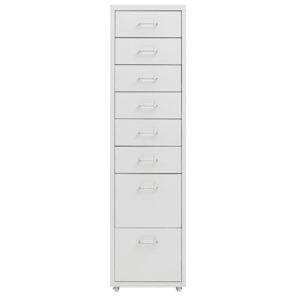 Мобилен офис шкаф, сив, 28x41x109 см, метал