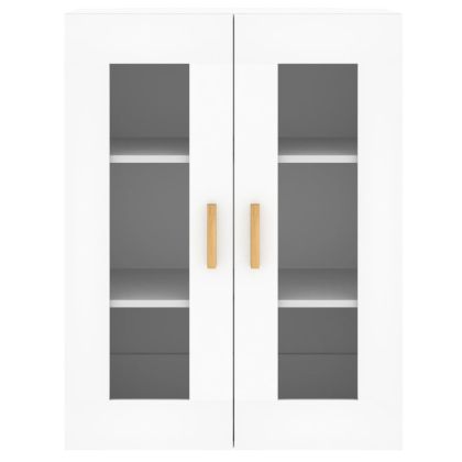 Стенни шкафове, 2 бр, бели, инженерно дърво