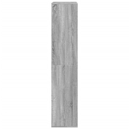 Разделител за стая сив сонома 100x33x155,5 см инженерно дърво