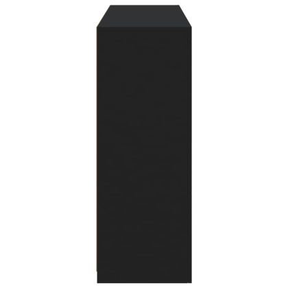 Сайдборди с LED осветление, 3 бр, черни, инженерно дърво