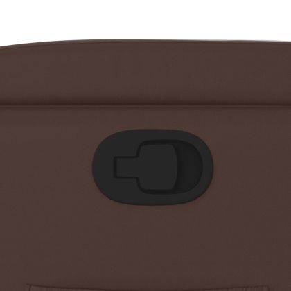 Изправящ реклайнер стол, кафяв, изкуствена кожа