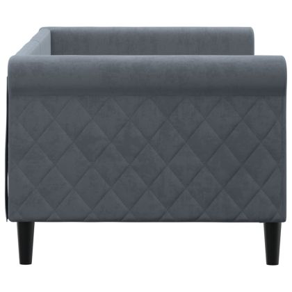 Кушетка, тъмносива, 80x200 см, кадифе