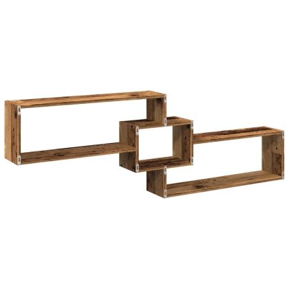 Стенен шкаф, 158x18x53 см, старо дърво, инженерно дърво