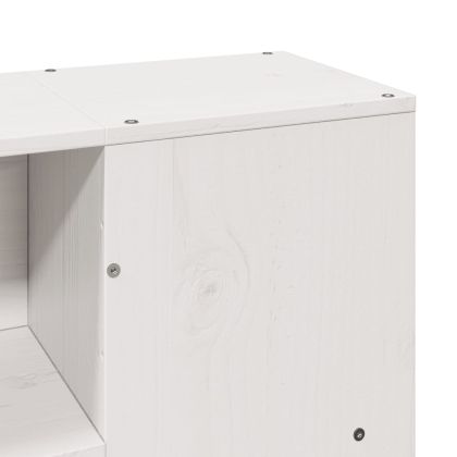 Рамка за легло без матрак, бял, 150x200 см, бор масив