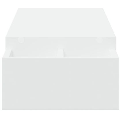 Стойка за монитор с място за съхранение бяла 100x27x15 см