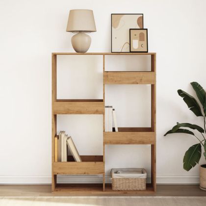 Библиотека, дъб артизан, 100x33x135 см, инженерно дърво