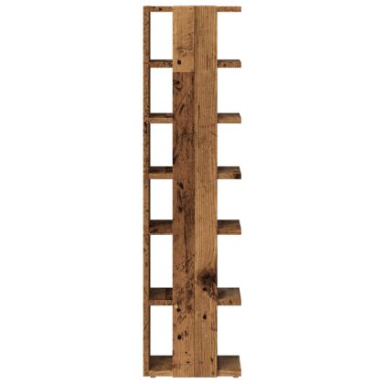 Шкафове за обувки 2 бр старо дърво 28x27x102 см инж. дървесина