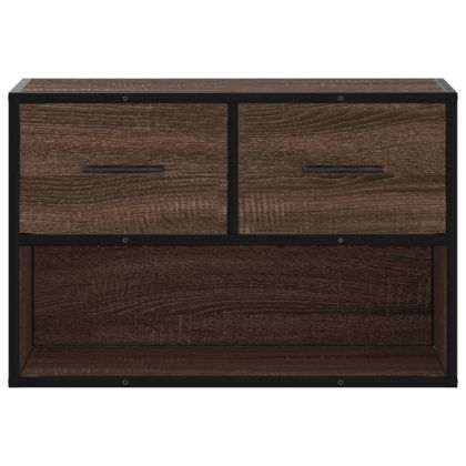 ТB шкаф, кафяв дъб, 60x31x39,5 см, инженерно дърво и метал