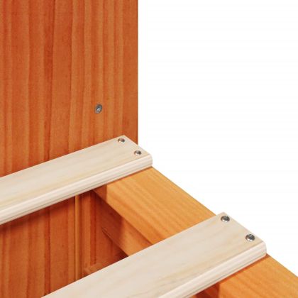 Легло с етажерка за книги, без матрак, 150x200 см, дърво масив