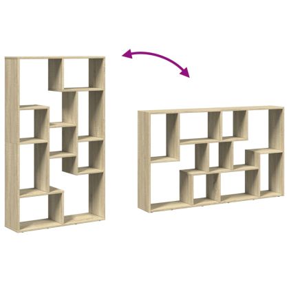 Библиотека, сонома дъб, 72x20x120 см, инженерно дърво
