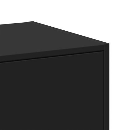 Шкаф органайзер, черен, 40x41x77,5 см, инженерно дърво