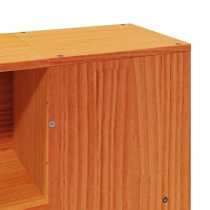 Легло с етажерка за книги, без матрак, 140x200 см, бор масив