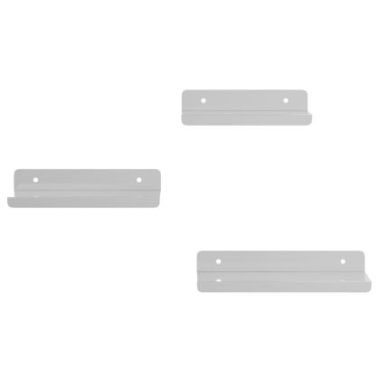 Стенни рафтове 3 бр сребристи неръждаема стомана