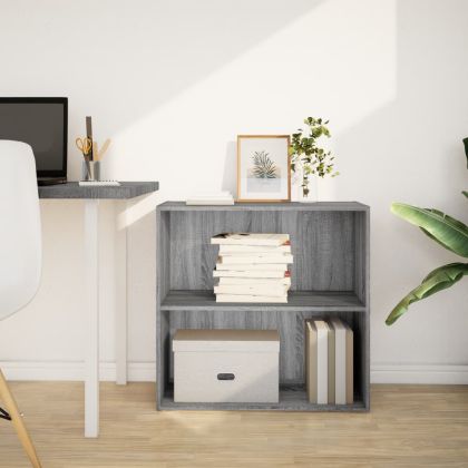 Библиотека, сив сонома, 80x30x77 см, инженерно дърво