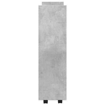 Тясна количка за съхранение 3 нива бетонно сивa инженерно дърво