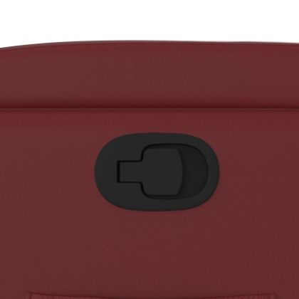 Реклайнер стол, виненочервен, изкуствена кожа