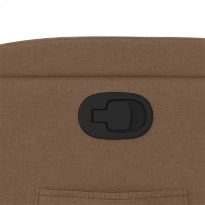 Изправящ реклайнер стол, кафяв, текстил