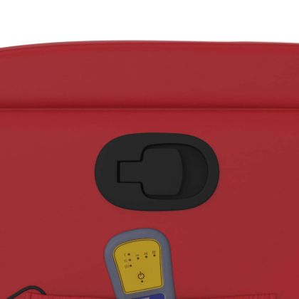 Изправящ масажен реклайнер стол, червен, изкуствена кожа