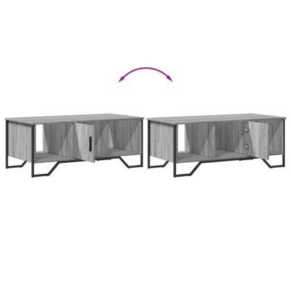 Кафе маса, сив сонома, 100x51x40 см, инженерно дърво