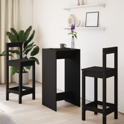 Бар маса, черна, 51x50x103,5 см, инженерно дърво