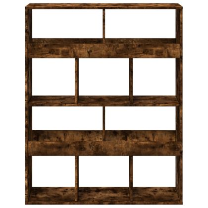 Библиотека, опушен дъб, 100x33x125,5 см, инженерно дърво