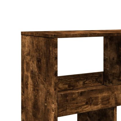 Библиотека, опушен дъб, 100x33x125,5 см, инженерно дърво