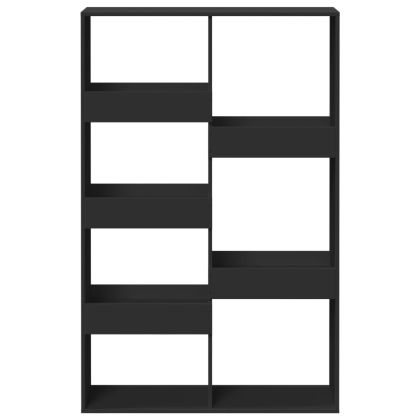 Библиотека, черна, 100x33x155,5 см, инженерно дърво