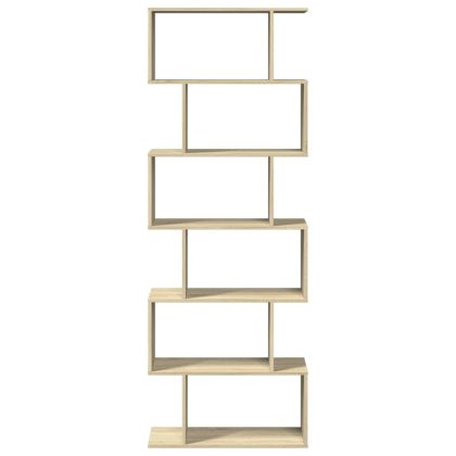 Разделител за стая / библиотека сонома дъб 6 нива 70x24x193 см