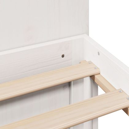 Легло с етажерка за книги, без матрак, 150x200 см, бор масив