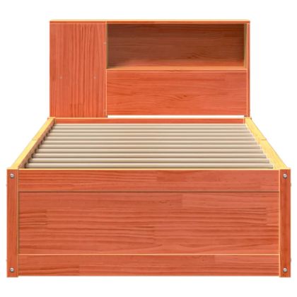 Рамка за легло без матрак, восъчнокафяв, 100x200 см, бор масив