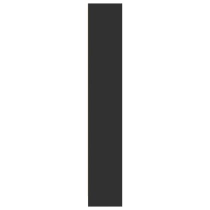 Библиотека, черна, 80x24x143 см, инженерно дърво