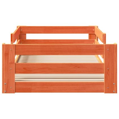 Рамка за легло без матрак, восъчнокафяв, 90x190 см, бор масив