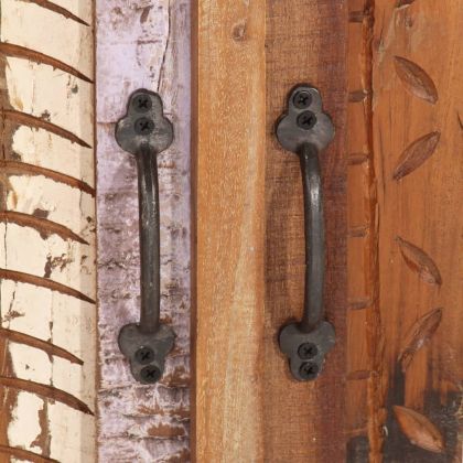 Комплект мебели за баня 4 части масивна регенерирана дървесина