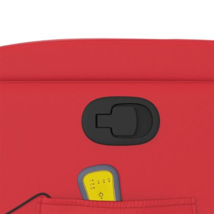 Масажен реклайнер стол, червен, изкуствена кожа