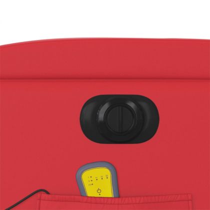 Електрически масажен реклайнер стол, червен, изкуствена кожа