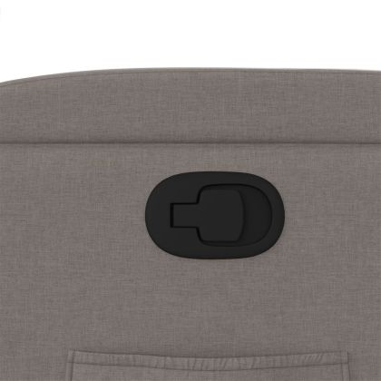 Изправящ реклайнер стол, таупе, текстил