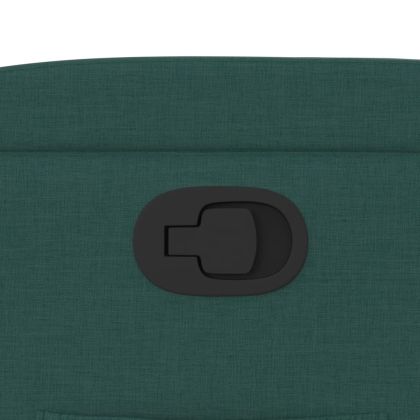 Изправящ реклайнер стол, тъмнозелен, текстил