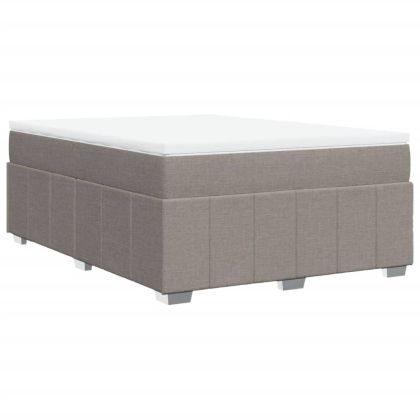 Боксспринг легло с матрак, таупе, 160x200 см, плат
