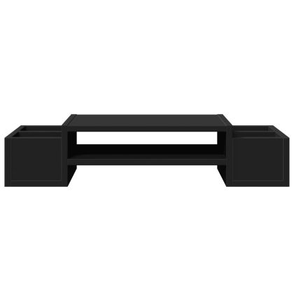 Поставка за монитор за съхранение, черна, 70x27x15 см