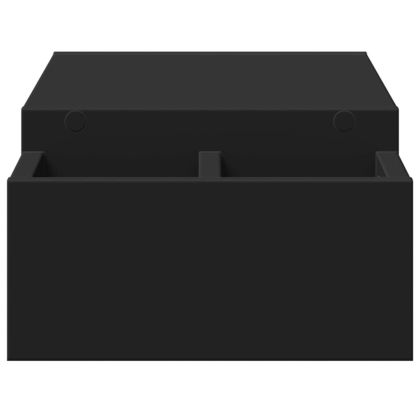 Поставка за монитор за съхранение, черна, 70x27x15 см