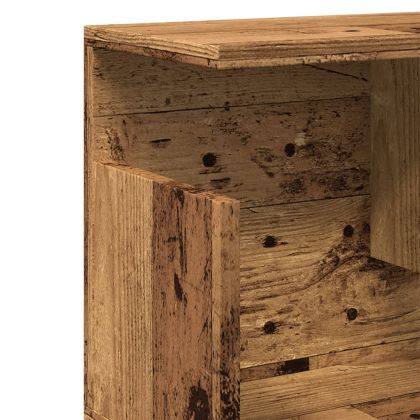 Стенен шкаф, 100x20x30 см, старо дърво, инженерно дърво