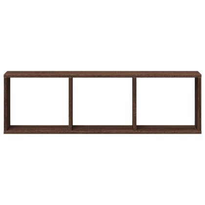 Стенен шкаф, 100x16x30 см, кафяв дъб, инженерно дърво