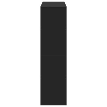 Библиотека, черна, 100x33x125,5 см, инженерно дърво