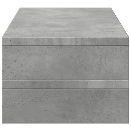 Поставка за монитор, бетонно сива, 54x22x15 см, инженерно дърво